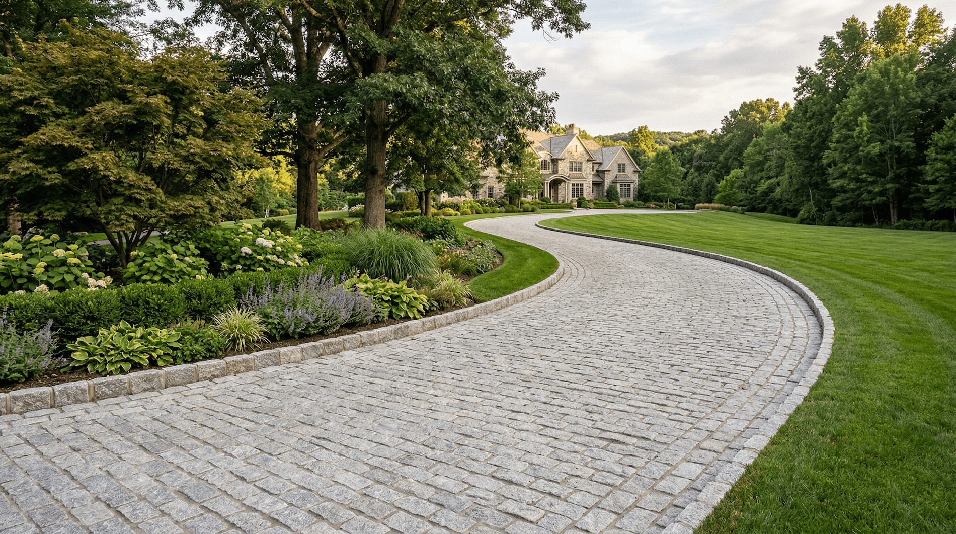 Styles of Driveway Edging & Aprons with Granite Belgian Blocks