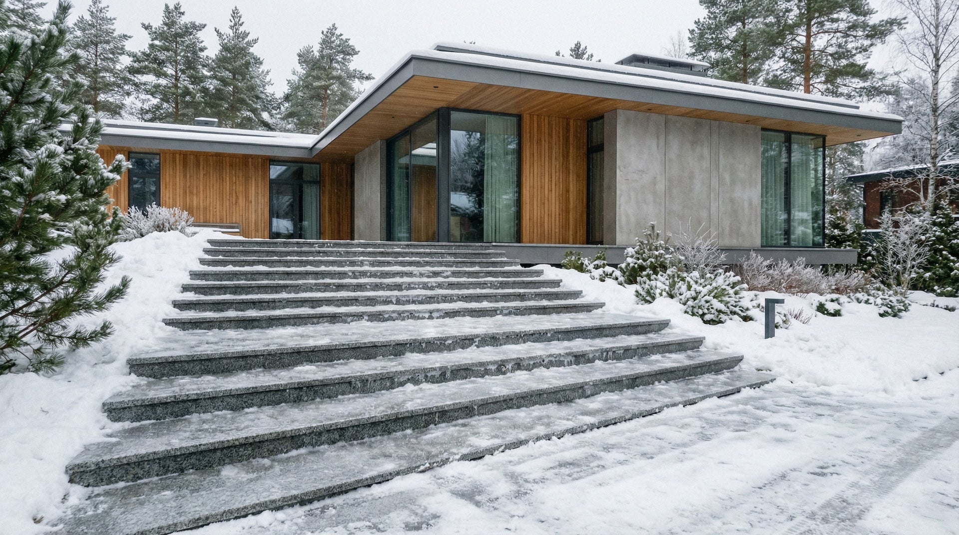 How to De‑Ice Granite Steps Safely in The Winter
