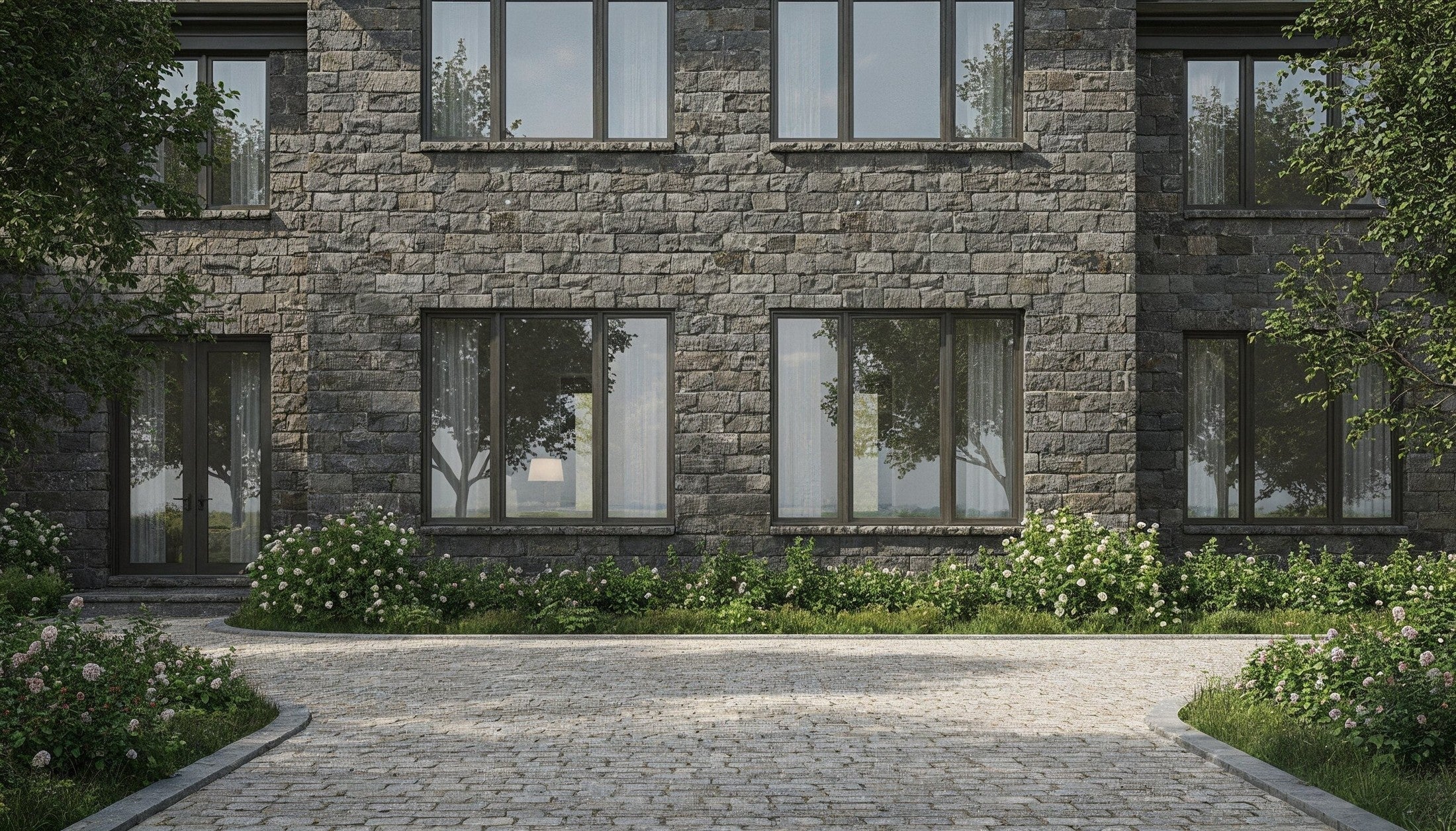 Chief Bricks Reclaimed Granite Cobblestone Thin Stone Veneer