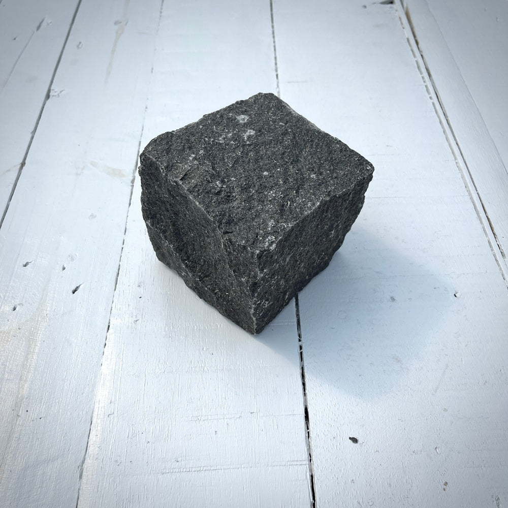 Chief Bricks Reclaimed stones New Granite Cube Belgian Block 4" x 4" x 4" – Grey, Black 6