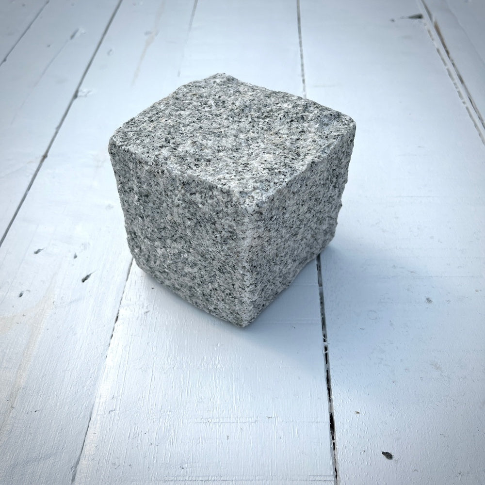 Chief Bricks Reclaimed stones New Granite Cube Belgian Block 4" x 4" x 4" – Grey, Black 11
