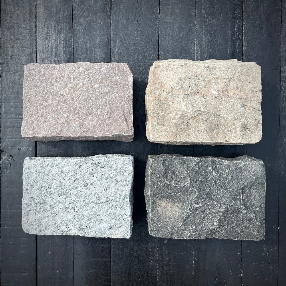 New Jumbo cobblestones (grey, pink, buff, black)