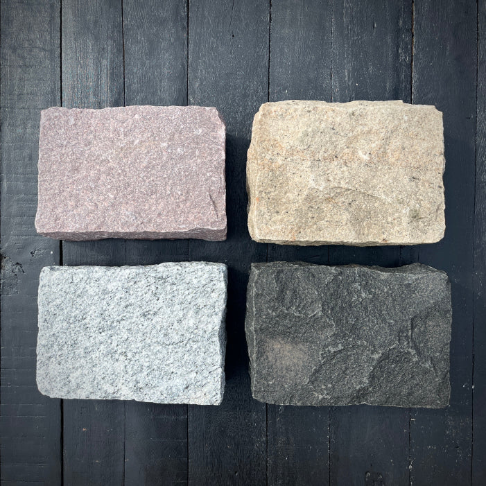 Chief Bricks New stones New Jumbo Granite Belgian Block 10” x 7” x 4” – Grey, Pink, Buff, Black 2