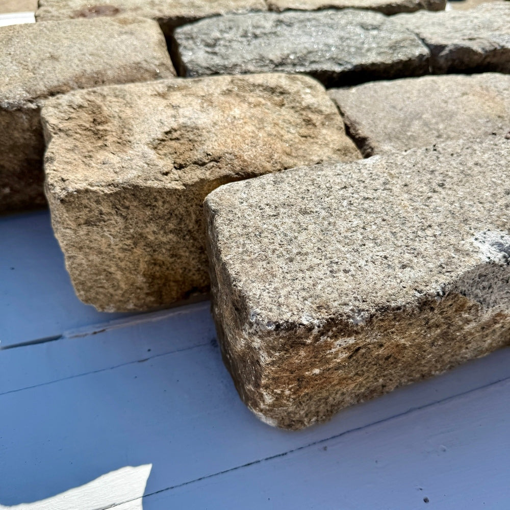 Reclaimed New York Granite Cobblestone - Regulation 9" x 5" x 5"