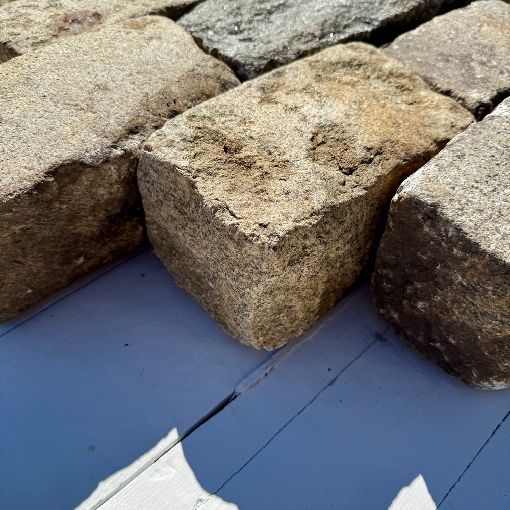 Reclaimed New York Granite Cobblestone - Regulation 9" x 5" x 5"