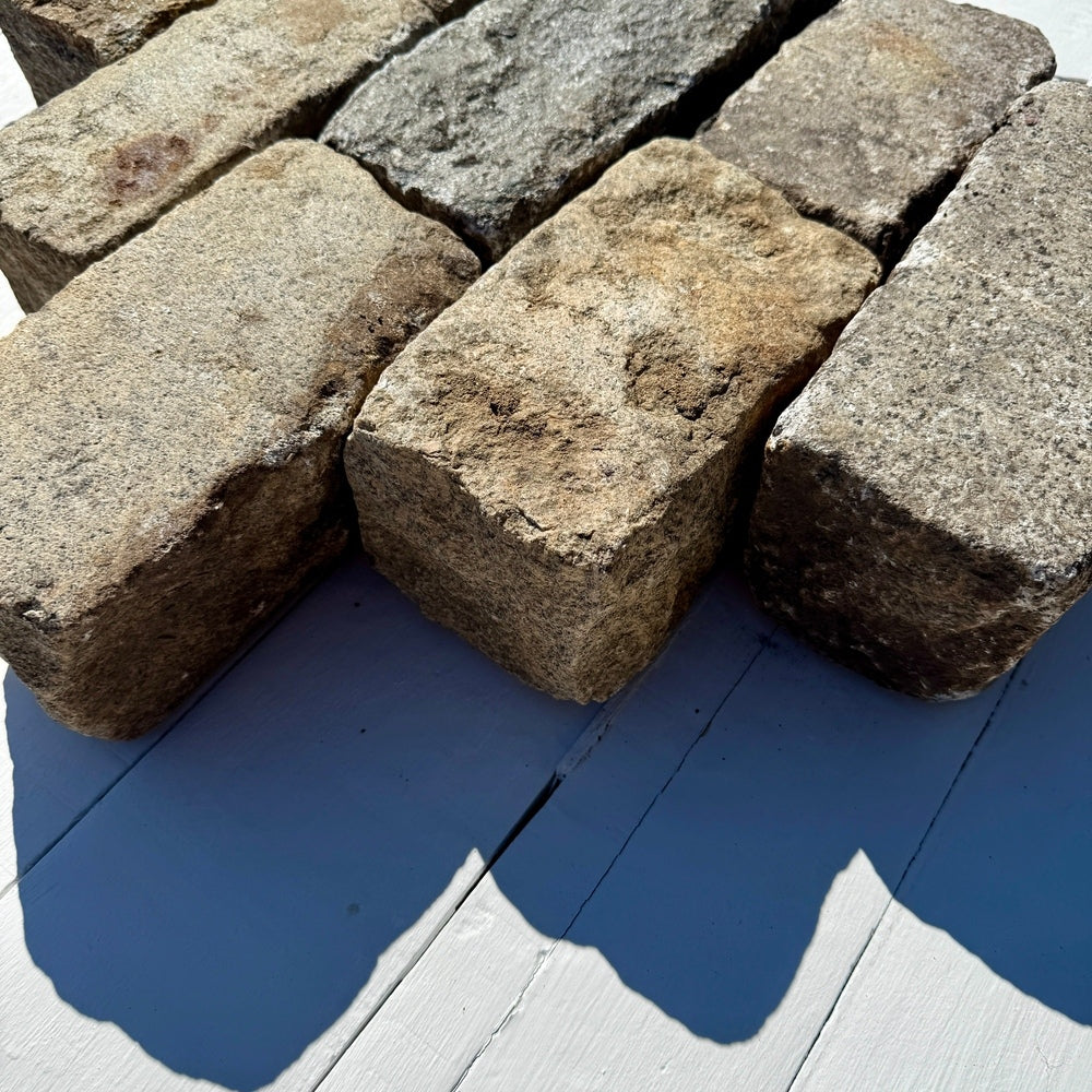 Reclaimed New York Granite Cobblestone - Regulation 9" x 5" x 5"