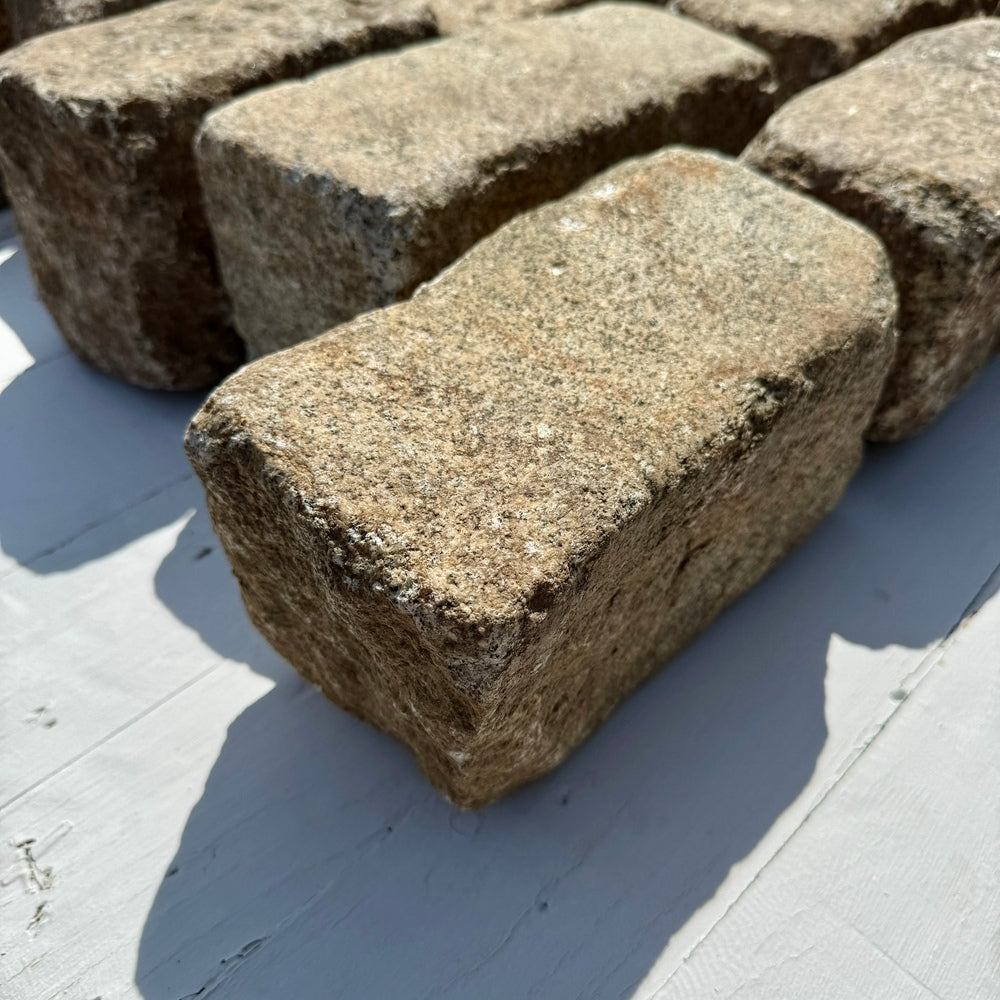 Reclaimed New York Granite Cobblestone - Regulation 9" x 5" x 5"