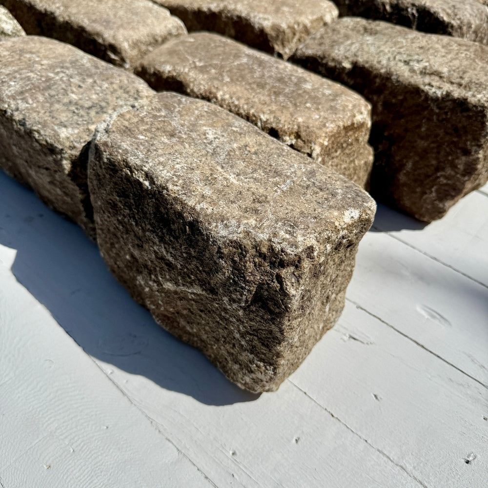 Reclaimed New York Granite Cobblestone - Regulation 9" x 5" x 5"