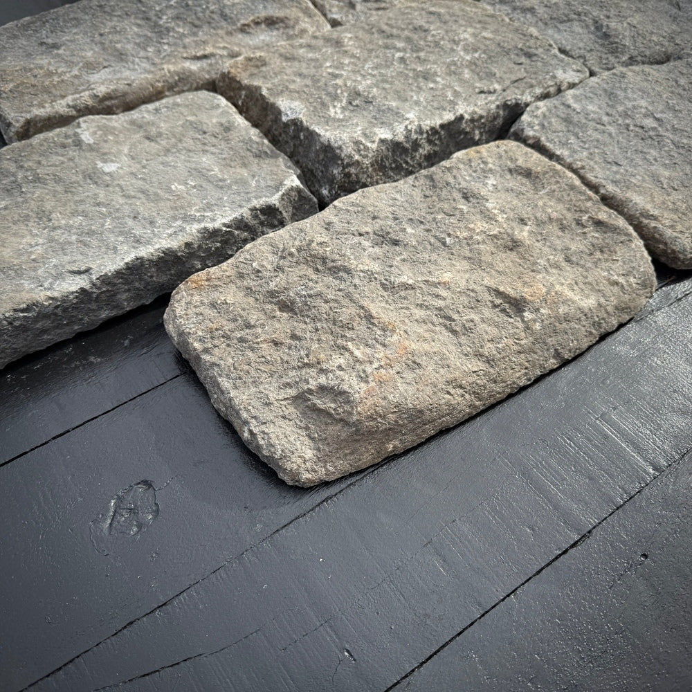 Chief Bricks Reclaimed stones Reclaimed Granite Cobblestone Thin Floor Veneer - Jumbo 11" x 7" x 2" 4