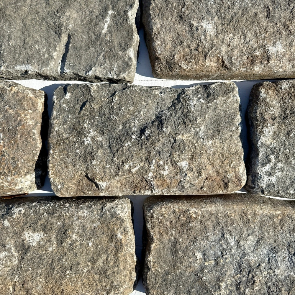 Chief Bricks Reclaimed stones Reclaimed Granite Cobblestone Thin Floor Veneer - Jumbo 11" x 7" x 2" 3