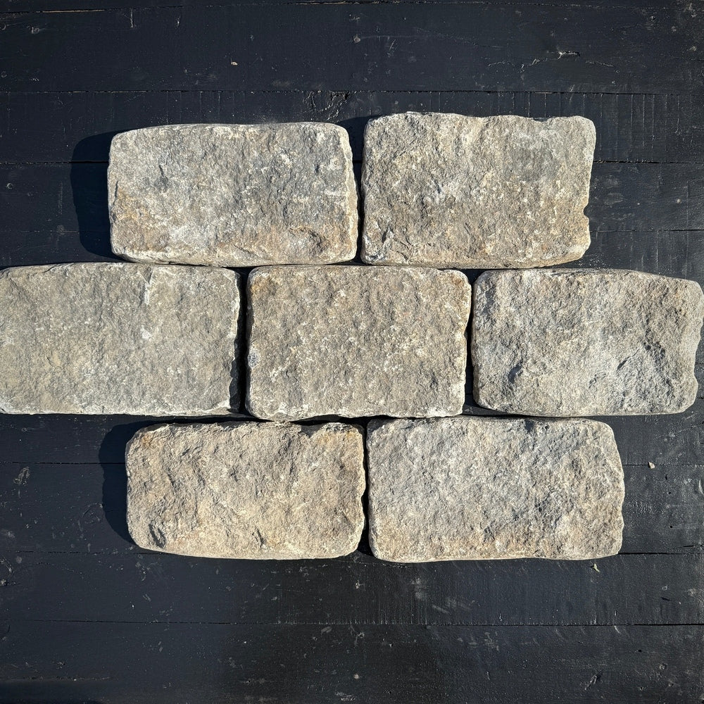 Chief Bricks Reclaimed stones Reclaimed Granite Cobblestone Thin Floor Veneer - Jumbo 11" x 7" x 2" 2