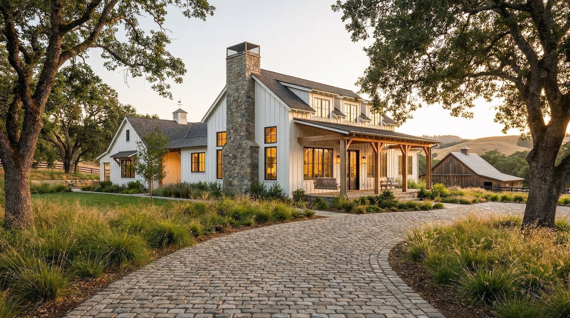 Enhancing Farmhouse Design with Reclaimed Cobblestones