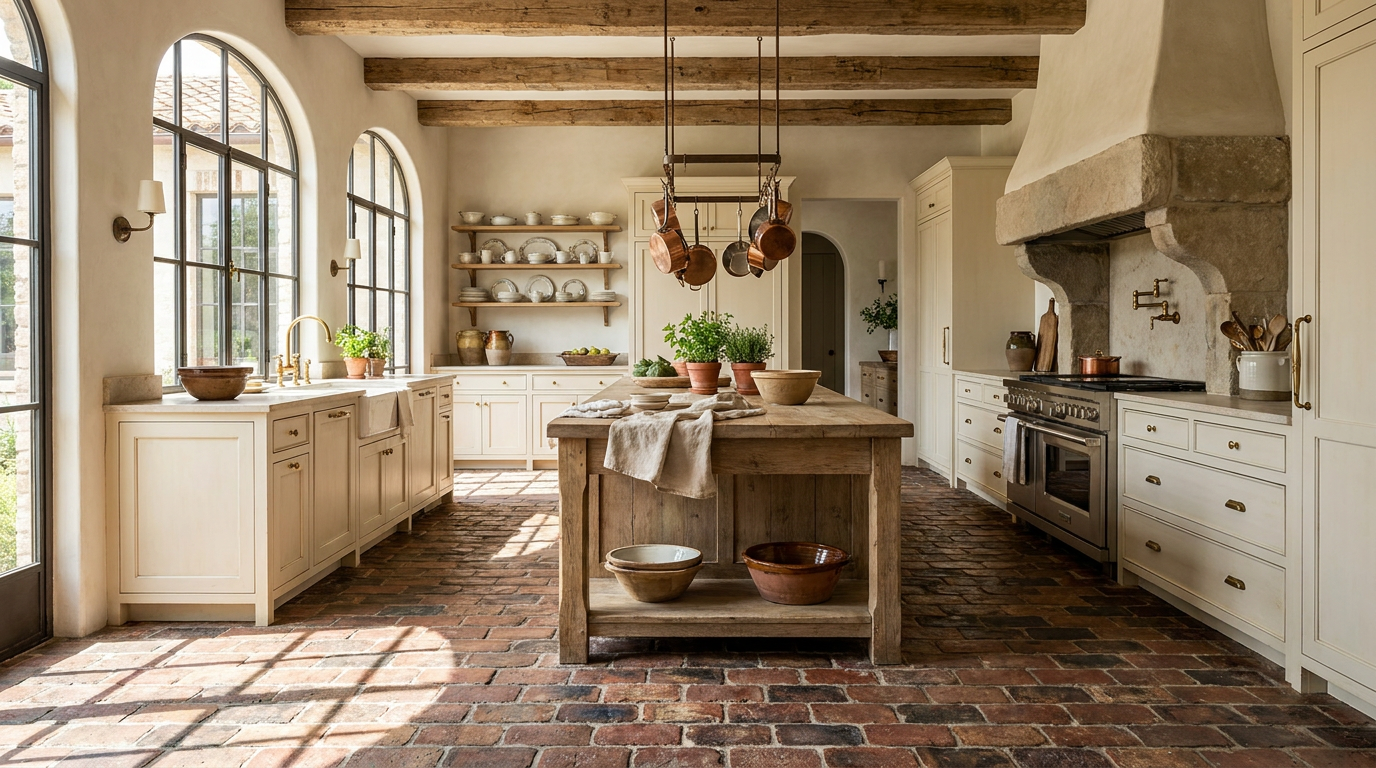 Reclaimed Brick & Stone Flooring Materials