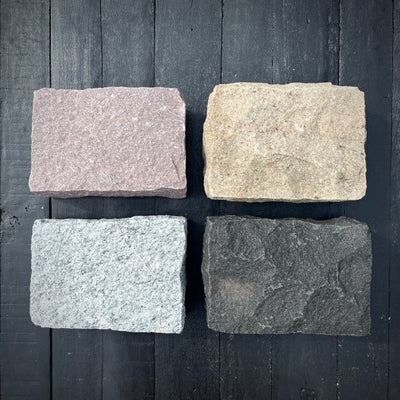 Chief Bricks New stones New Jumbo Granite Belgian Block 10” x 7” x 4” – Grey, Pink, Buff, Black 2