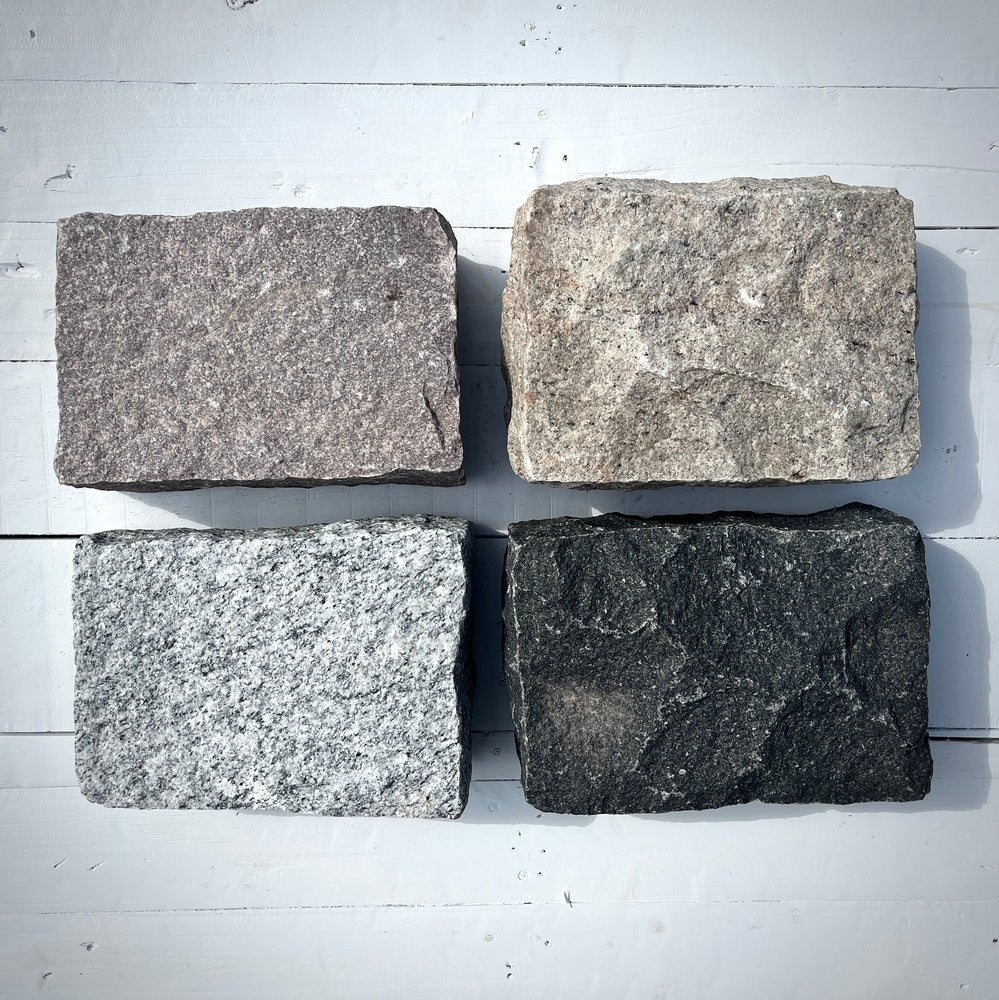New Jumbo cobblestones (grey, pink, buff, black)