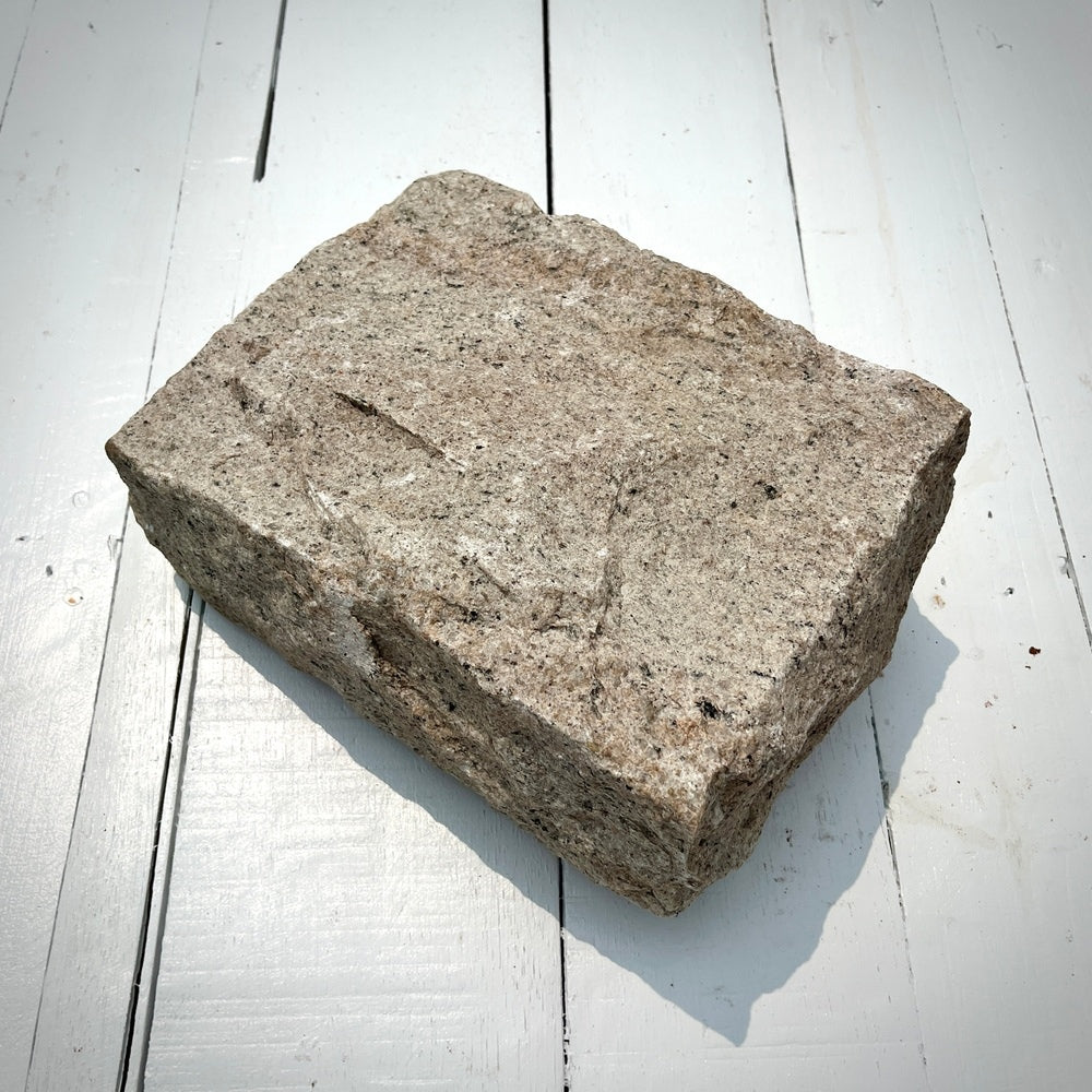 Chief Bricks New stones New Jumbo Granite Belgian Block 10” x 7” x 4” – Buff 4