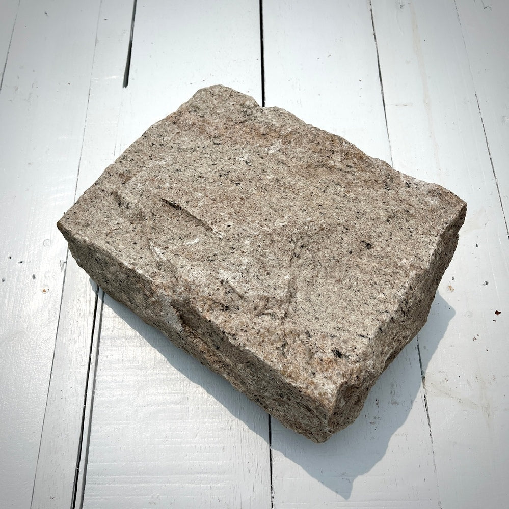 Chief Bricks New stones New Jumbo Granite Belgian Block 10” x 7” x 4” – Buff 4