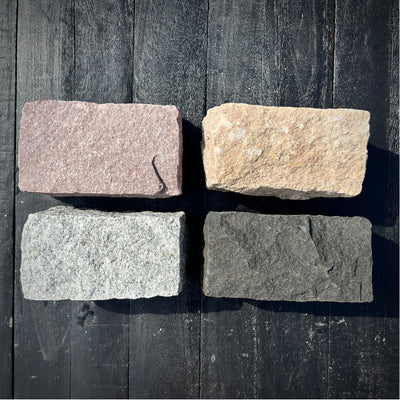 Chief Bricks New stones New Regulation Granite Belgian Block 9” x 5” x 5” – Grey, Pink, Buff, Black 2