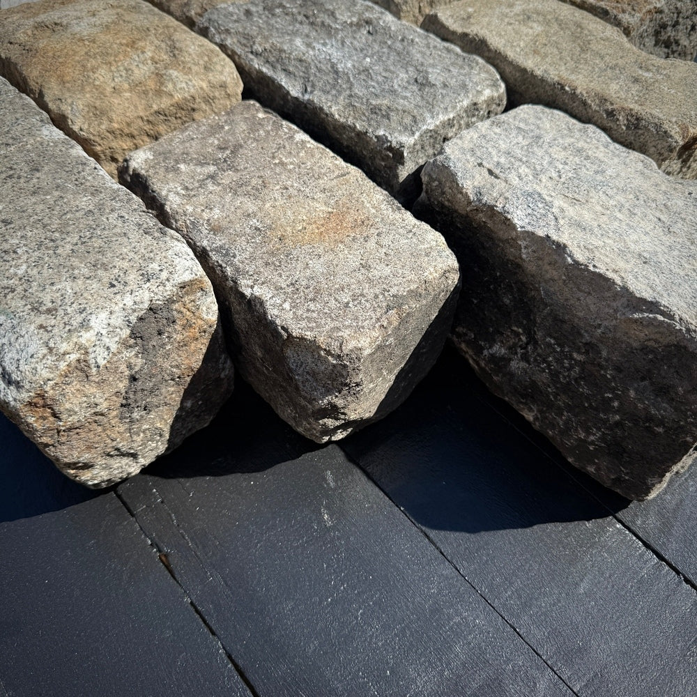 Reclaimed New York Granite Cobblestone - Regulation 9" x 5" x 5"