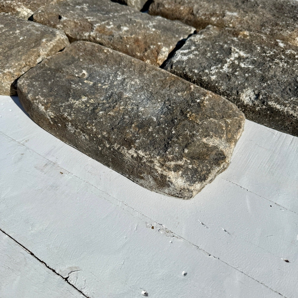 Chief Bricks Reclaimed stones Reclaimed Granite Cobblestone Thin Floor Veneer - Jumbo 11" x 7" x 2" 7