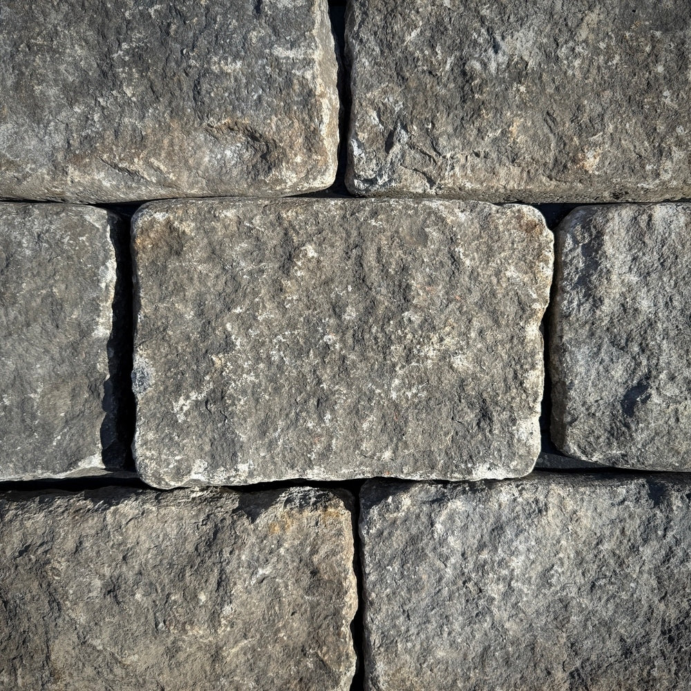 Chief Bricks Reclaimed stones Reclaimed Granite Cobblestone Thin Floor Veneer - Jumbo 11" x 7" x 2" 1