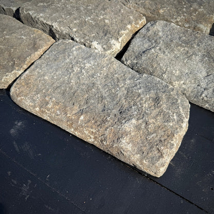 Chief Bricks Reclaimed stones Reclaimed Granite Cobblestone Thin Floor Veneer - Jumbo 11" x 7" x 2" 5