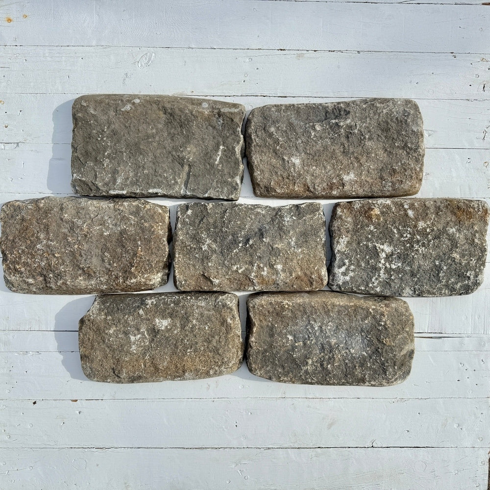 Chief Bricks Reclaimed stones Reclaimed Granite Cobblestone Thin Wall Veneer - Jumbo 11" x 7" x 1.5" 3