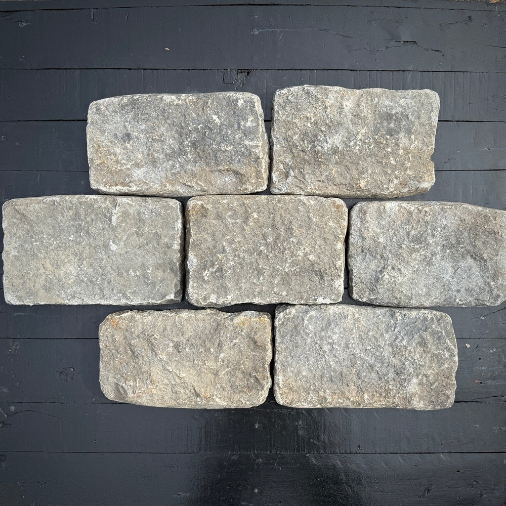 Chief Bricks Reclaimed stones Reclaimed Granite Cobblestone Thin Wall Veneer - Jumbo 11" x 7" x 1.5" 4