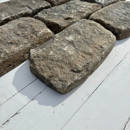 Chief Bricks Reclaimed stones Reclaimed Granite Cobblestone Thin Wall Veneer - Jumbo 11" x 7" x 1.5" 6
